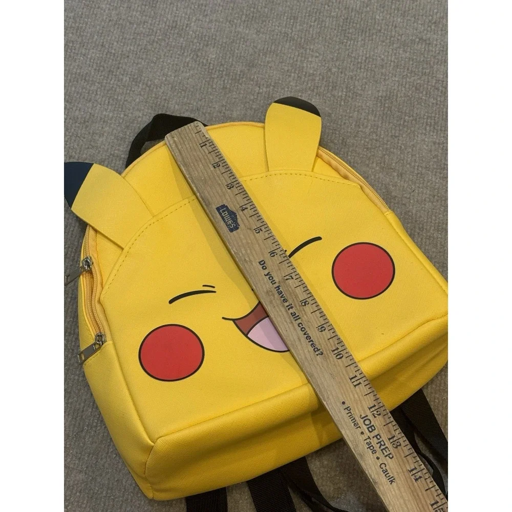 Pokemon Pikachu Charactor Shaped Back Pack Zippered w/Straps